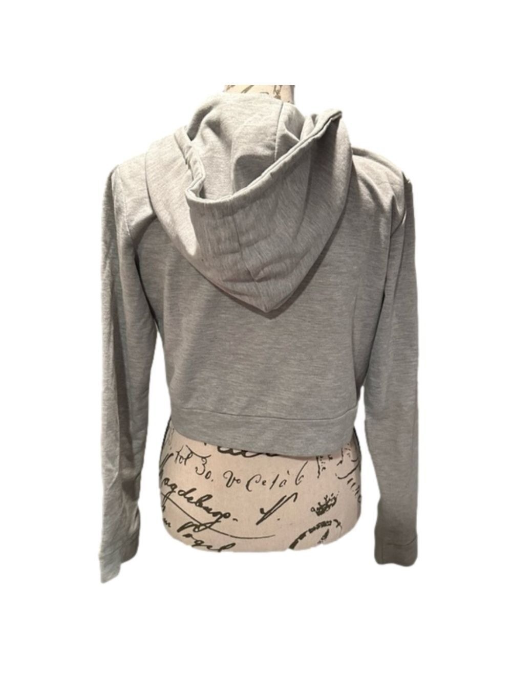 SHEIN EZWEAR Women’s Light Gray Cropped Zip-Up Hoodie – Size Small ✨🩶🧥 - Picture 4 of 11